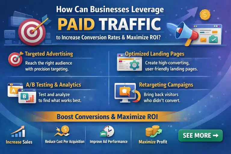 How can businesses leverage paid traffic to increase conversion rates and maximize ROI