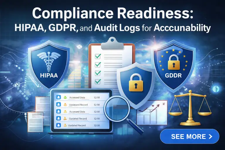 Compliance Readiness HIPAA, GDPR, and Audit Logs for Accountability