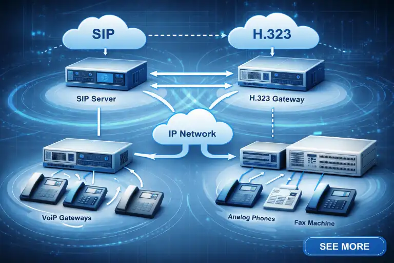 SIP H.323 Integration for Legacy Telephony Systems