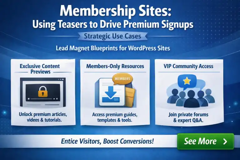 Membership Sites Using Teasers to Drive Premium Signups